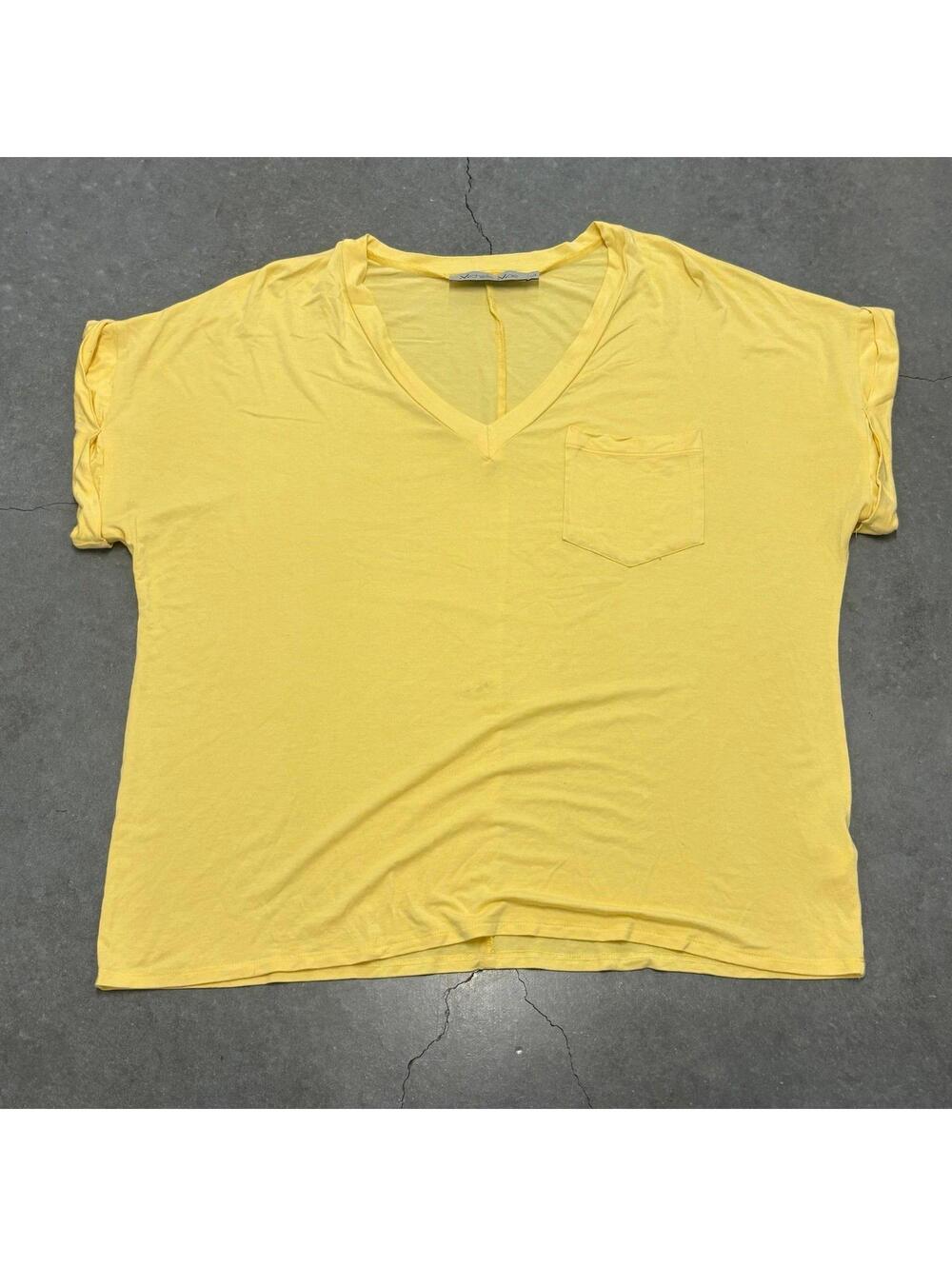Michelle Mae Plain Yellow Top